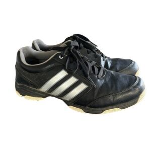 Adidas Golf Shoes Mens Size 10 Black White Stripes